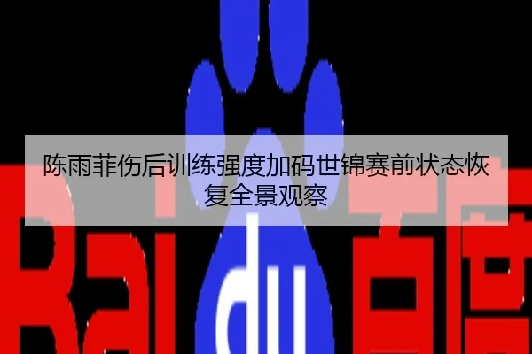陈雨菲伤后训练强度加码世锦赛前状态恢复全景观察